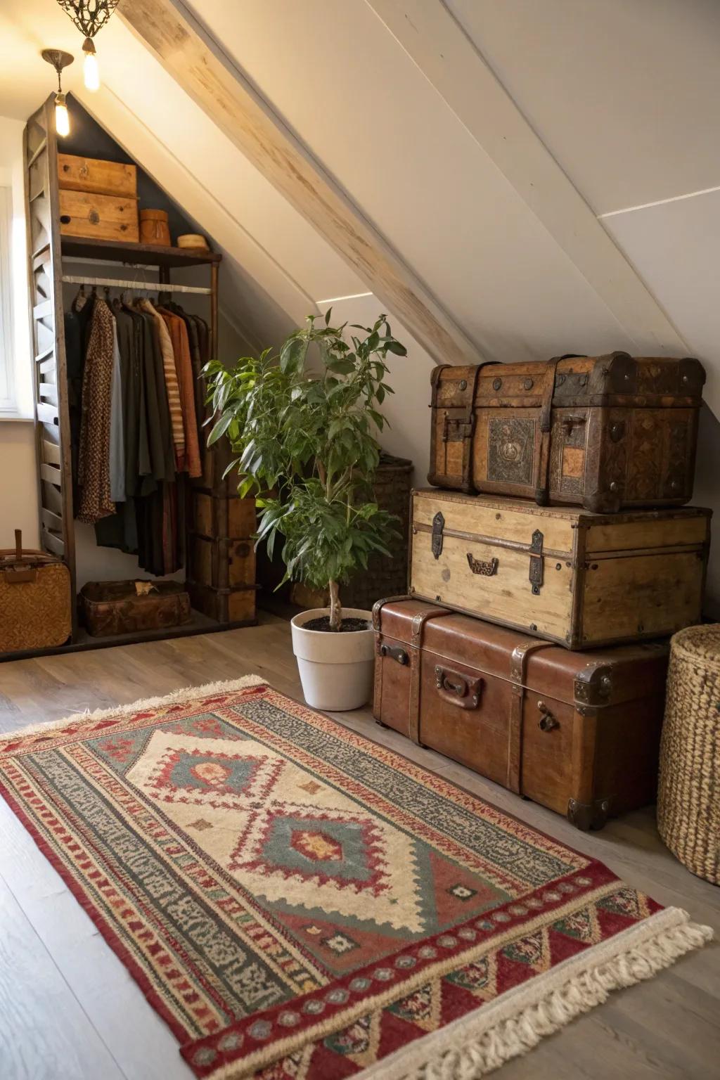 Decorative accents infuse personality and warmth into your closet.