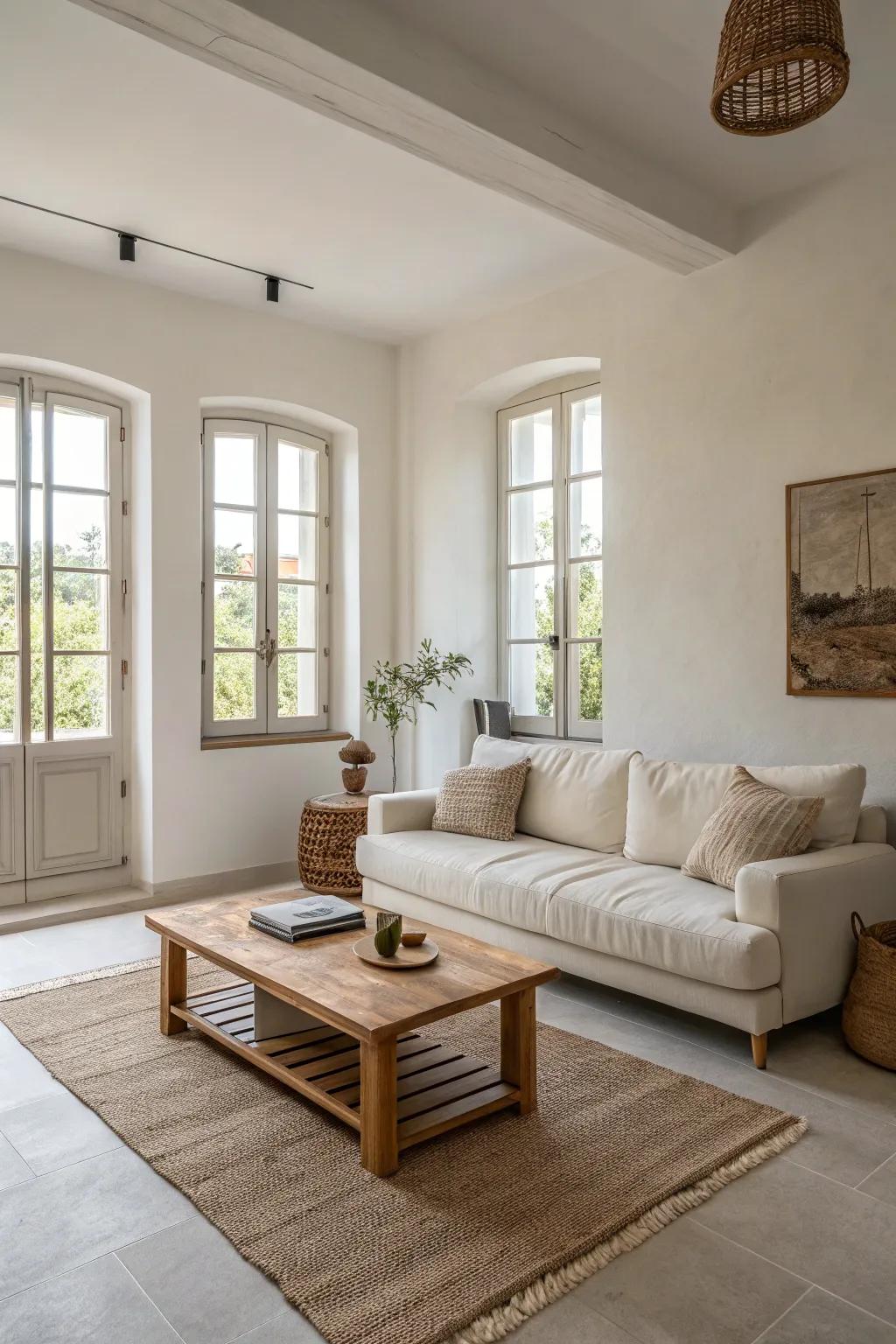 Simplicity is key in smaller spaces.