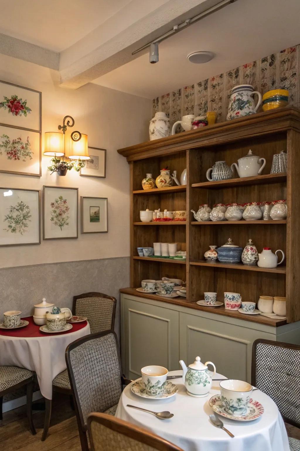 Intelligent storage answers keep your tea room tidy and stylish.