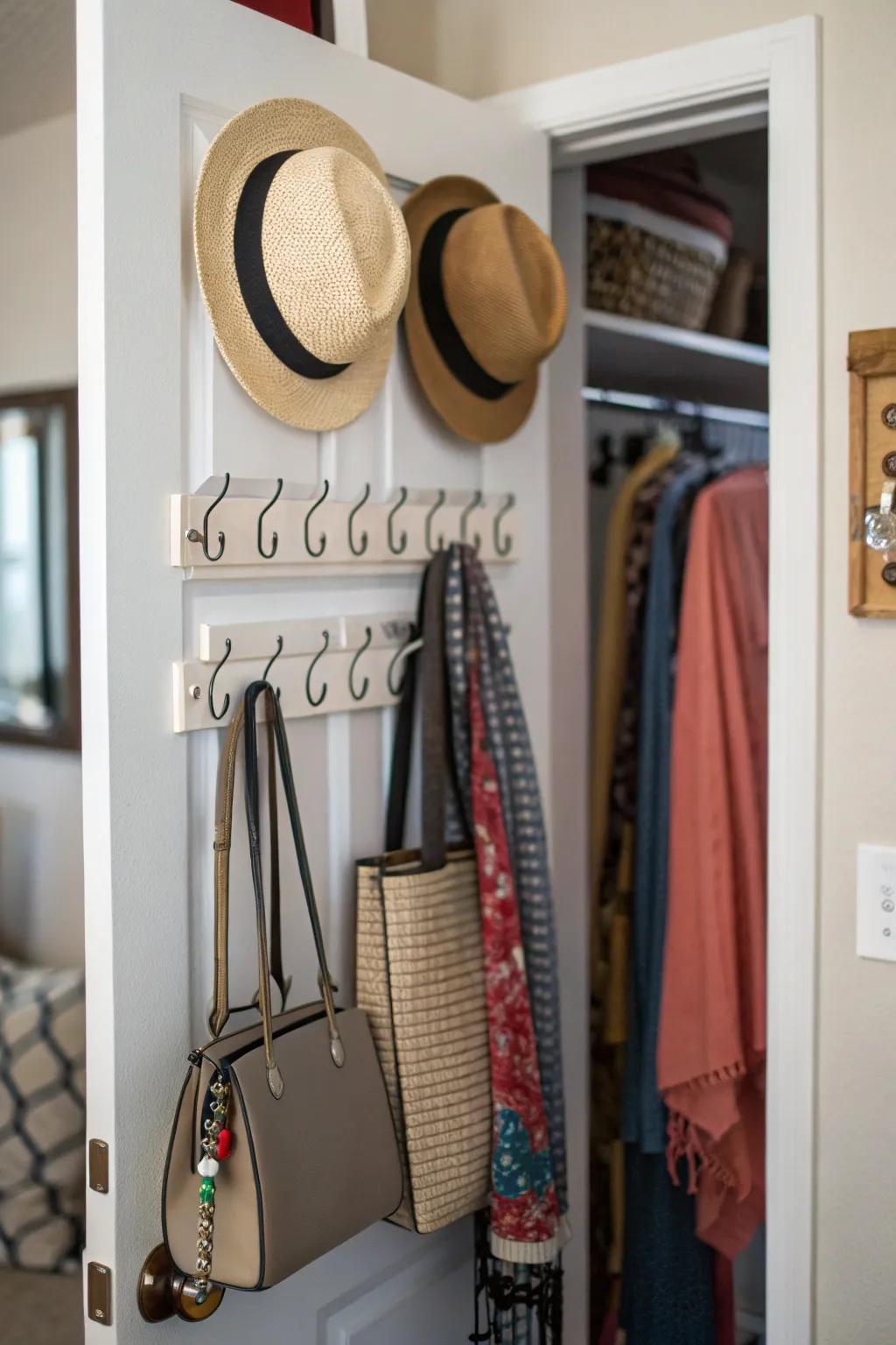 Use doorway area for additional storage capability.
