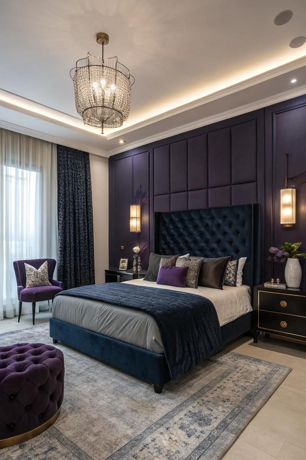 An astral color scheme generates a tranquil and expansive atmosphere.