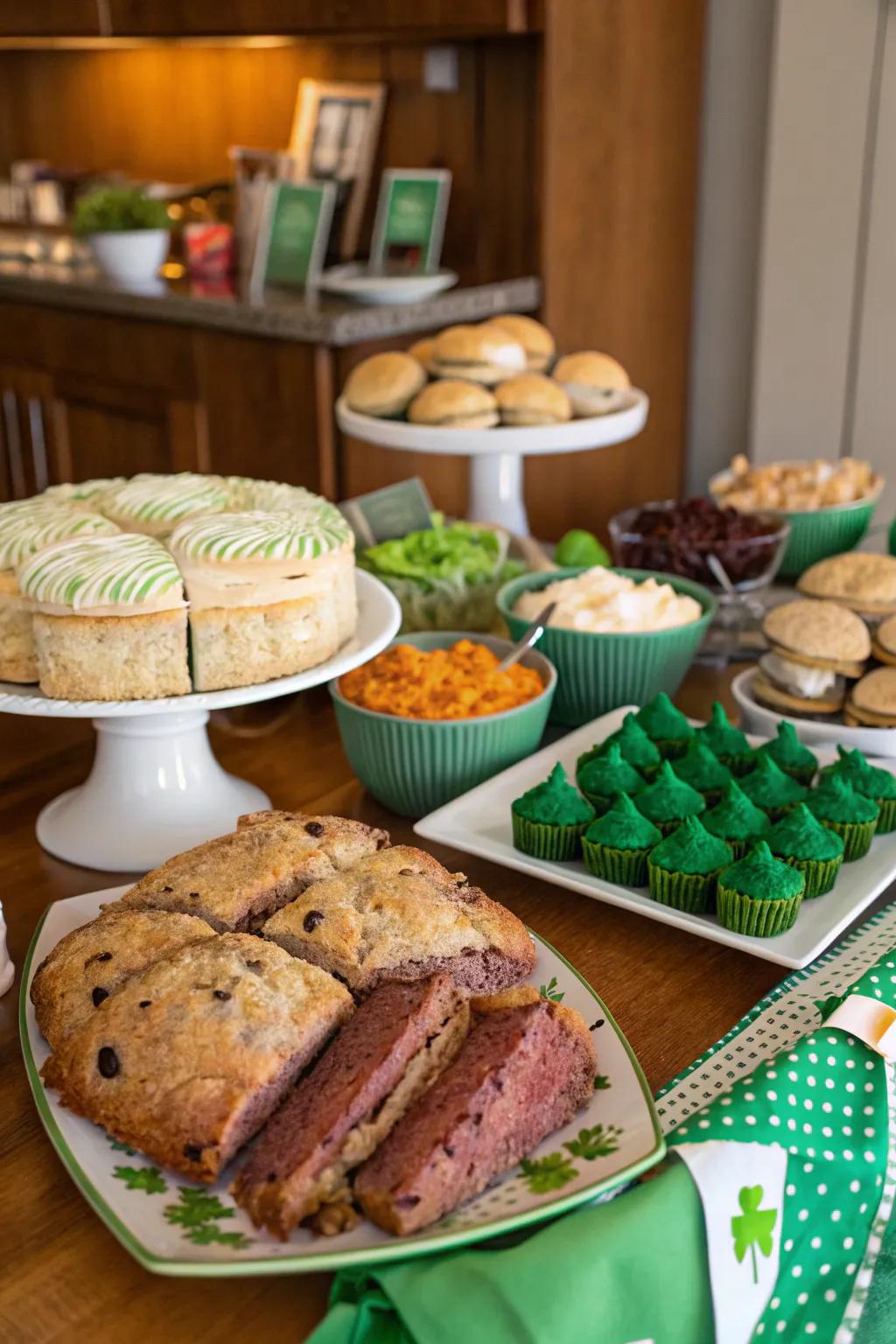 Treat your guests to a delectable assortment of Irish classics and themed desserts.