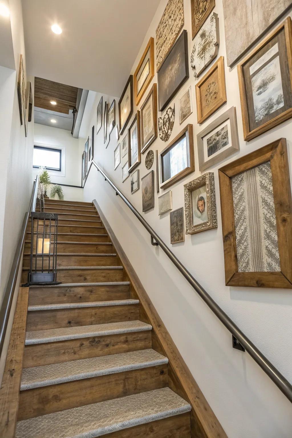 A blend of textures results in a deep and layered gallery.