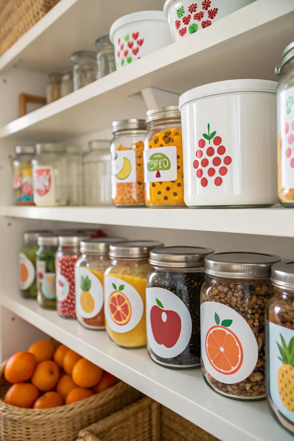 Spice up your kitchen setting with playful food-inspired stickers.