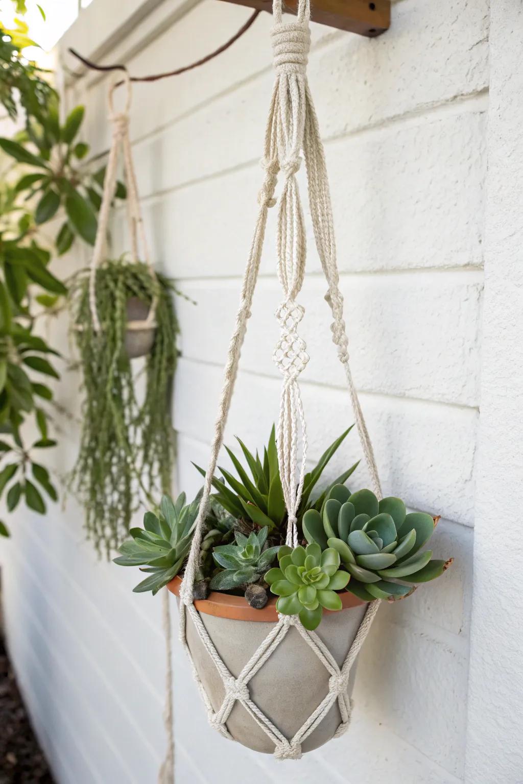 A floating foliage of succulents, ideal for compact areas.