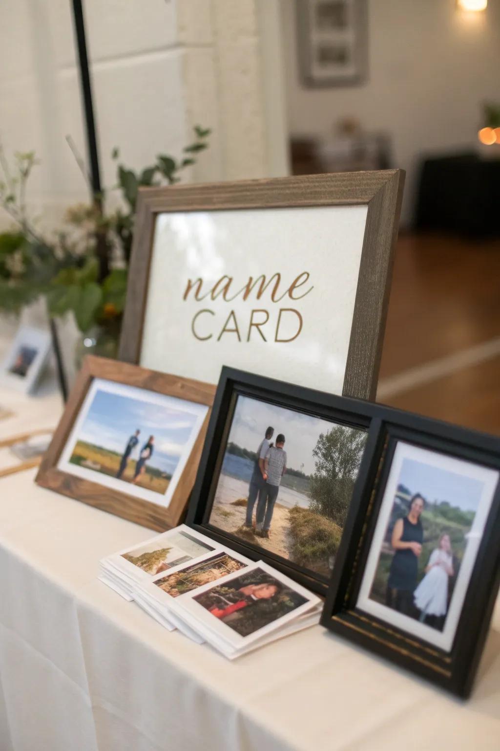 Personal snapshots render each table uniquely memorable.