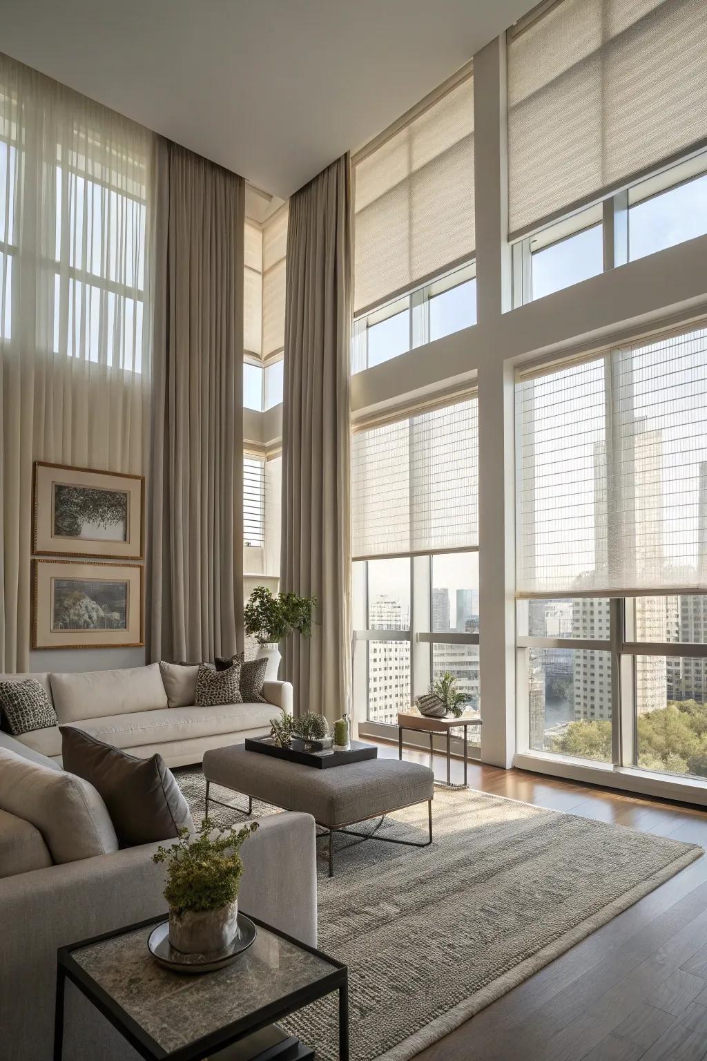 Mechanized louvers for effortless style and ease.