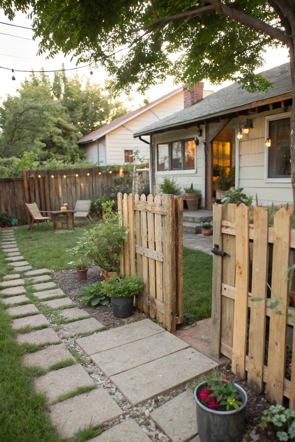 Skid fencing offers a resourceful and budget-friendly privacy solution.