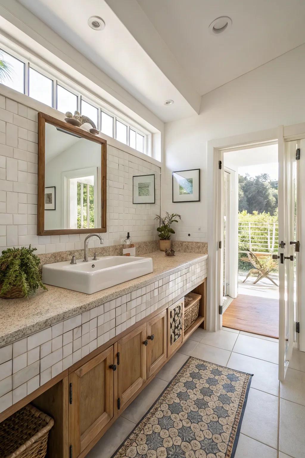 Integrated splashbacks generate a uniform aesthetic.