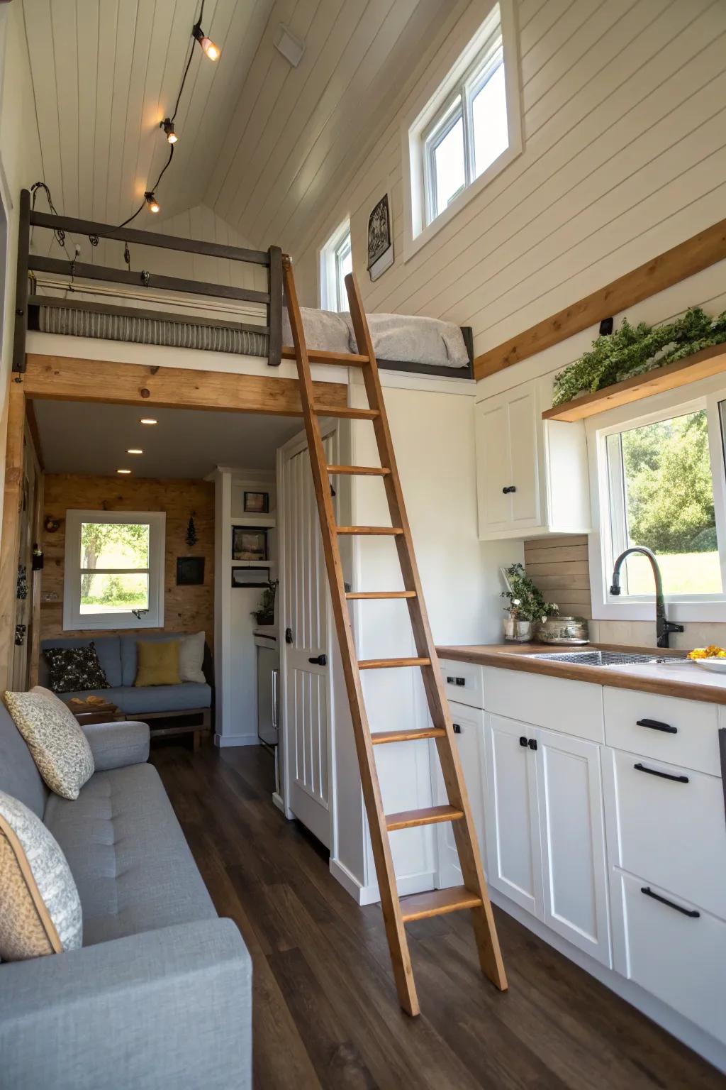 Vertical adventure: A pole access for thrill-seekers.