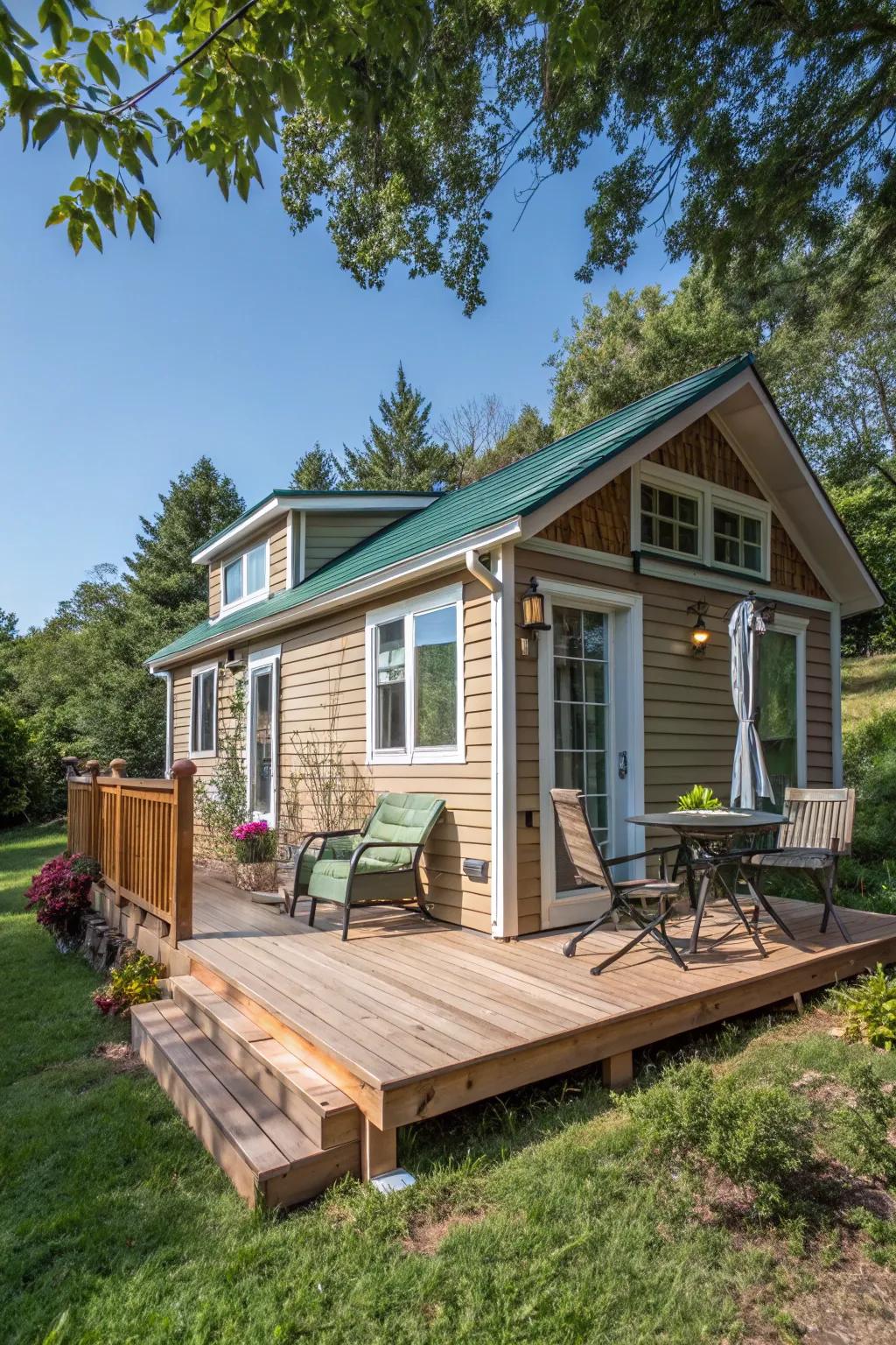 Prolong your living expanse with an exterior veranda.