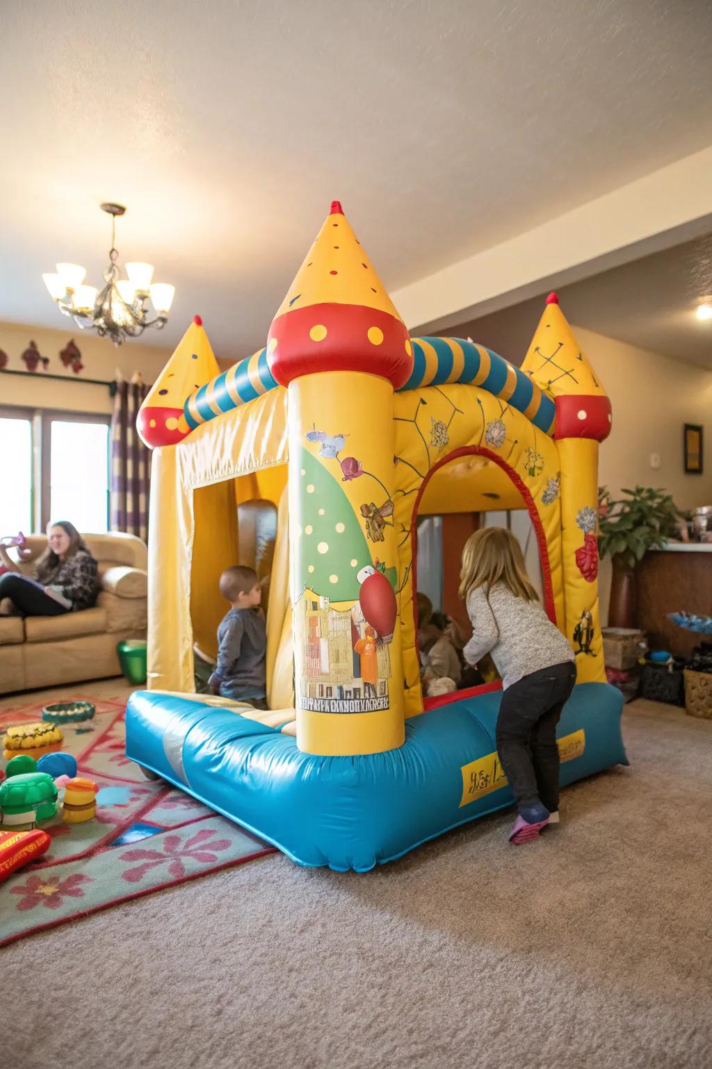 Jump for joy with a delightful inflatable play zone.
