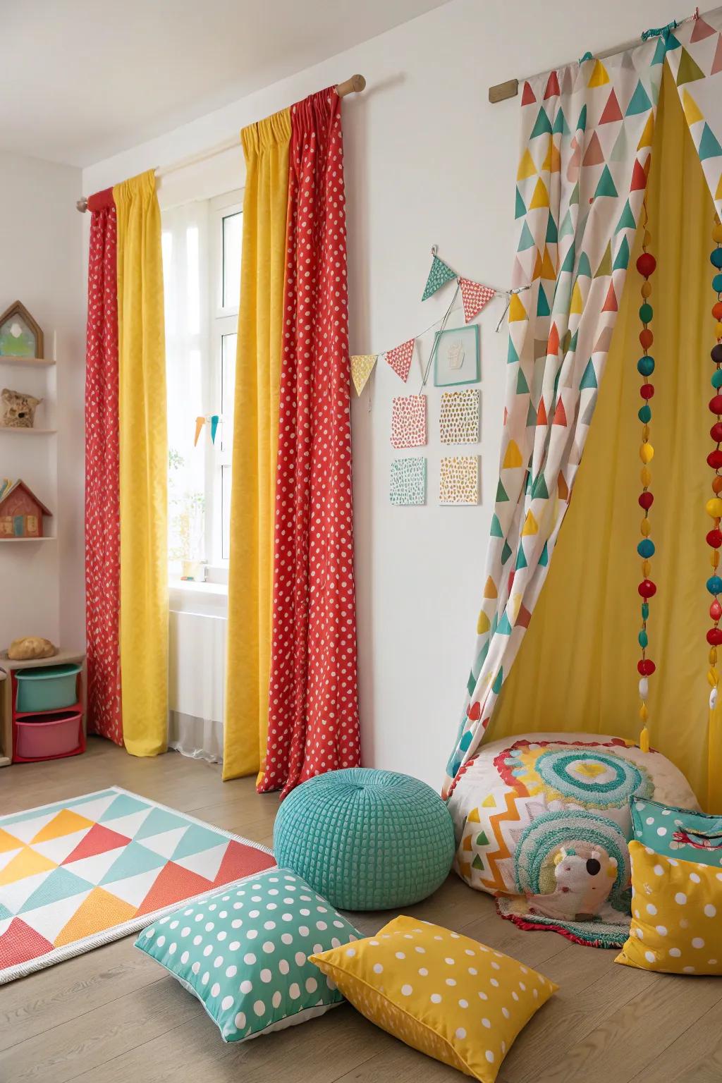 Dynamic patterns engage the senses and cultivate a vibrant atmosphere.