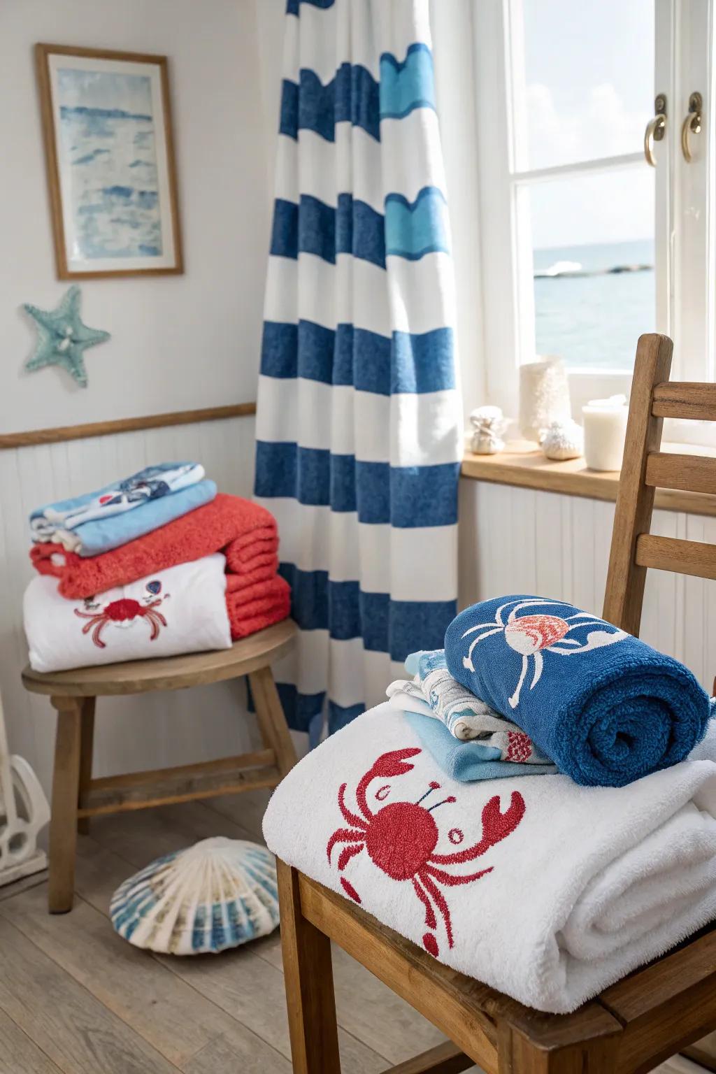 Imbue coastal allure using marine animal-styled cloth creations.