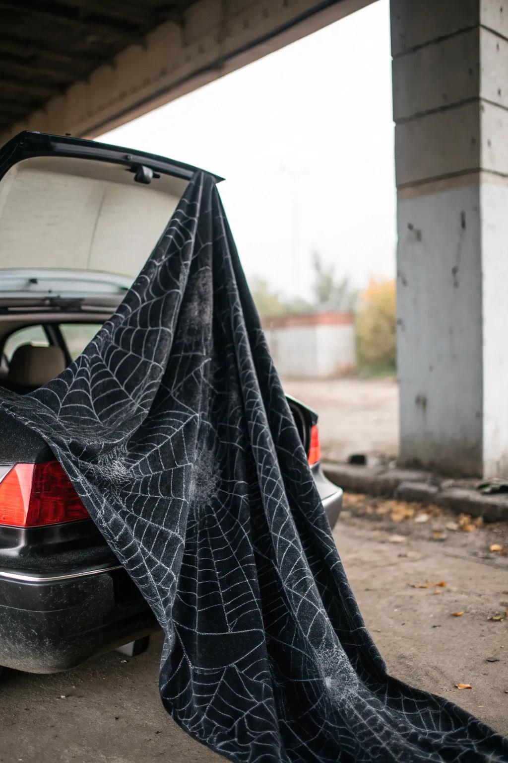 Spooky sheer fabric introduces depth and enigma to your setup.