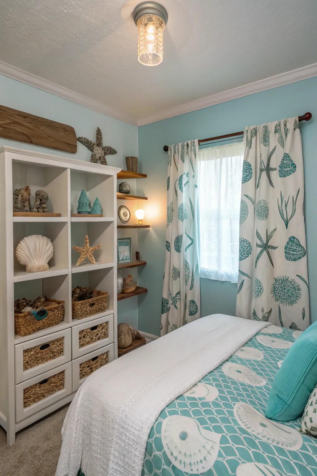 Beach-inspired decor for a coastal vibe.