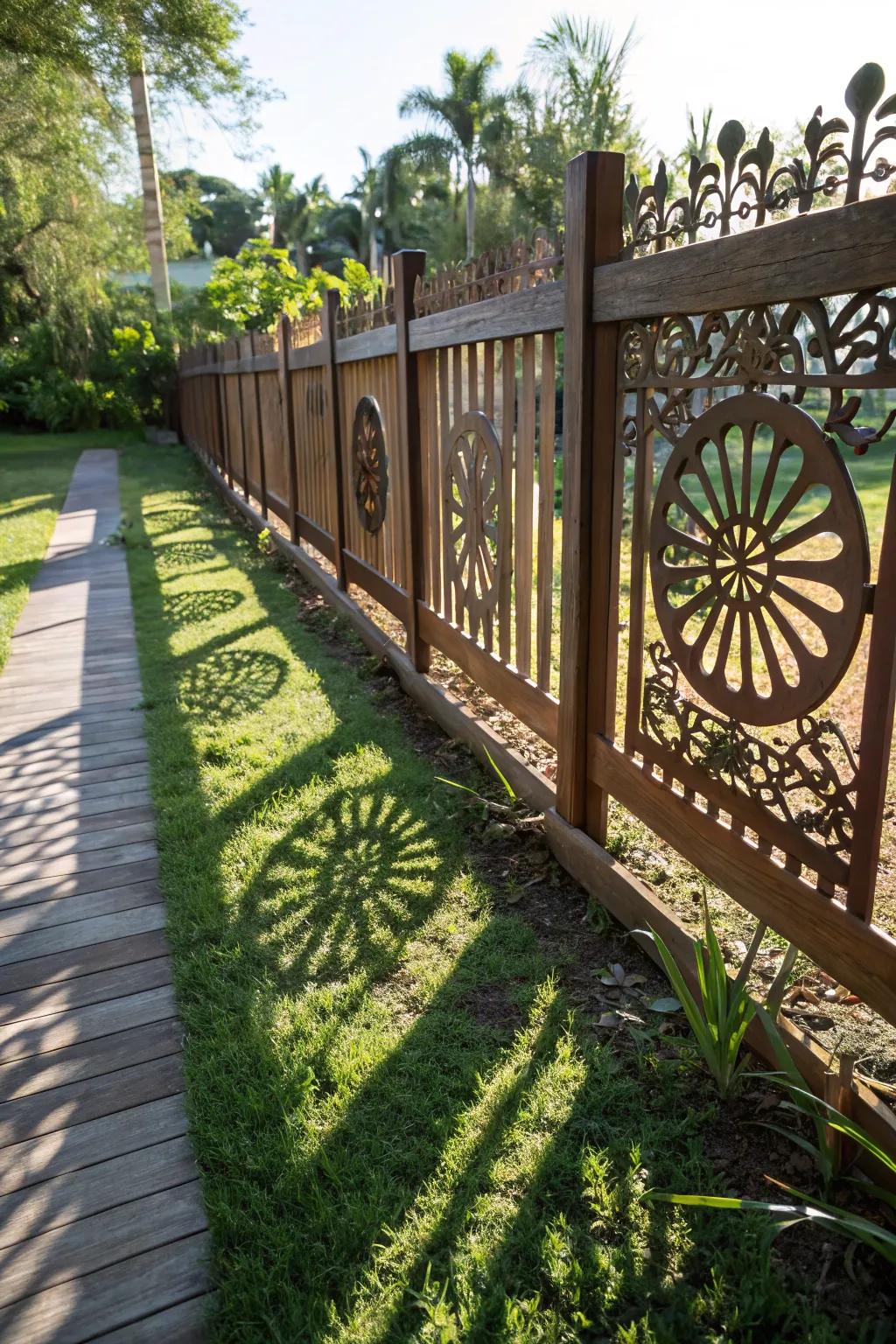 Stylish perforations conjure captivating shadow play.