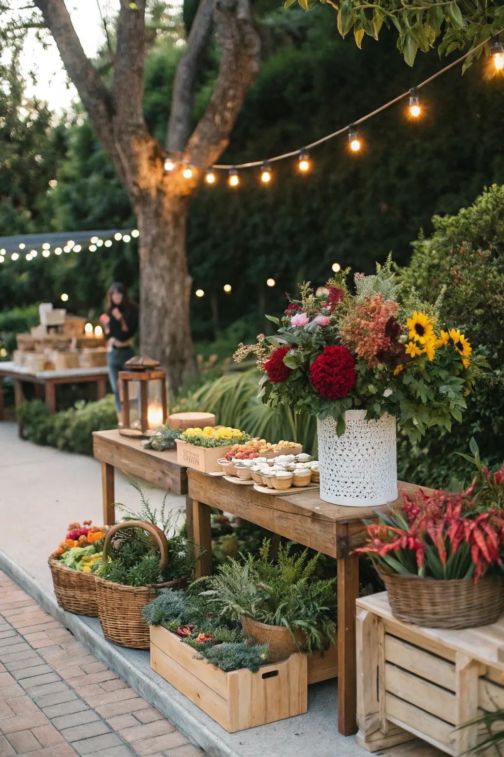 Natural elements bring warmth and a touch of nature to your display.