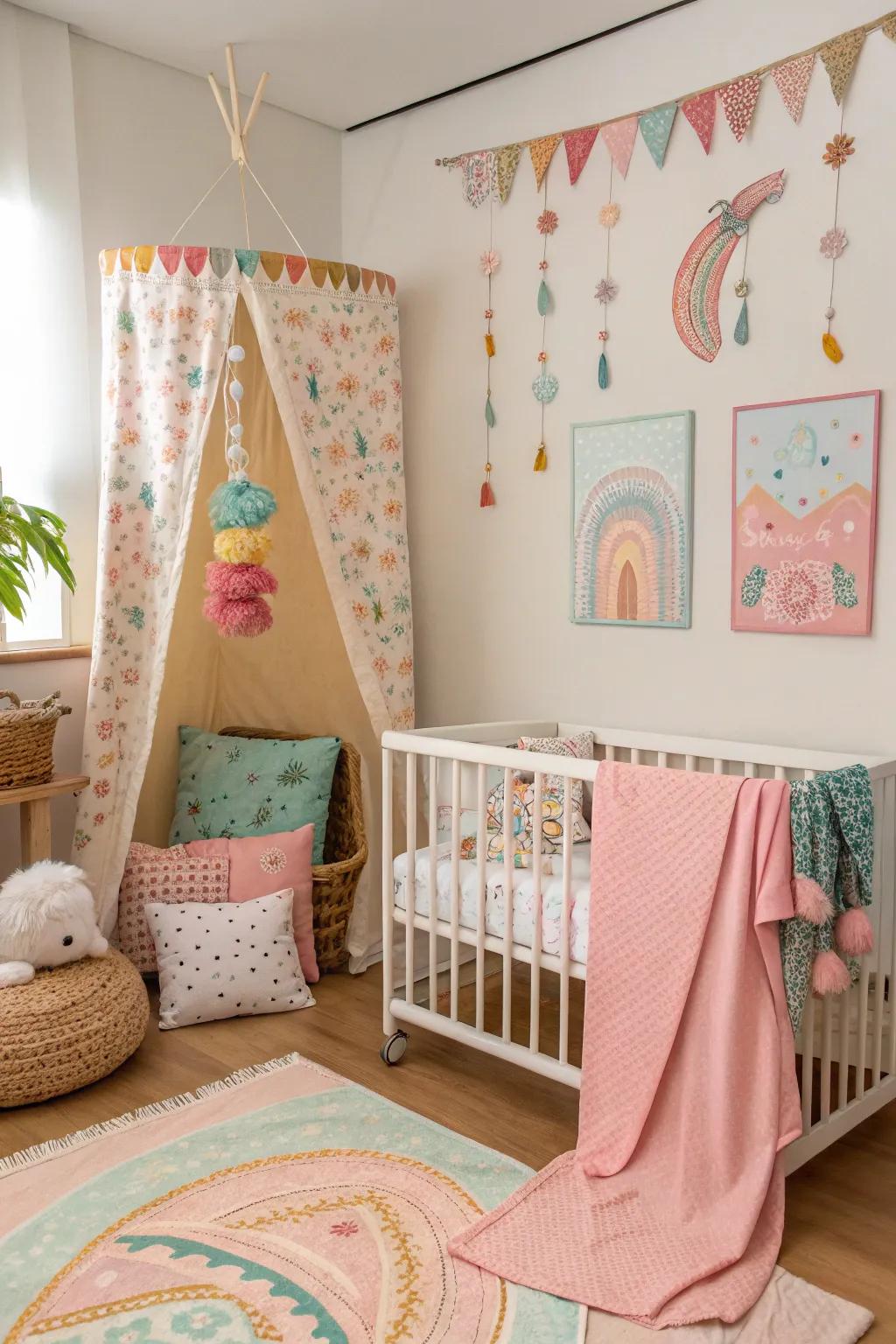 Material decor brings softness and radiance.