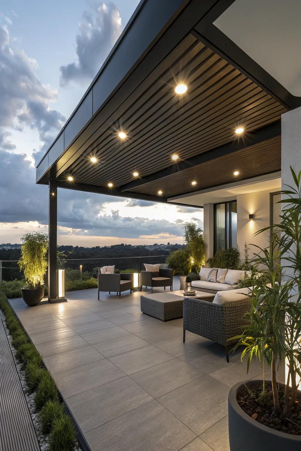 Recessed lights present a subtle yet effective lighting solution.