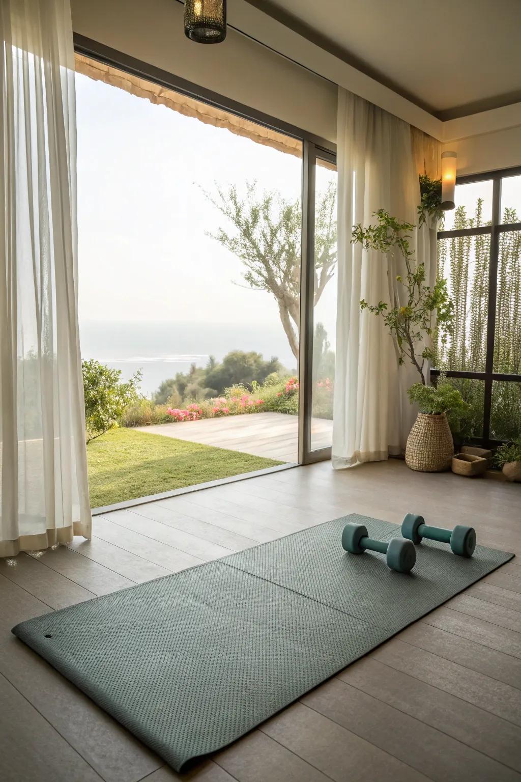 Move and breathe: A dedicated space for physical wellness.