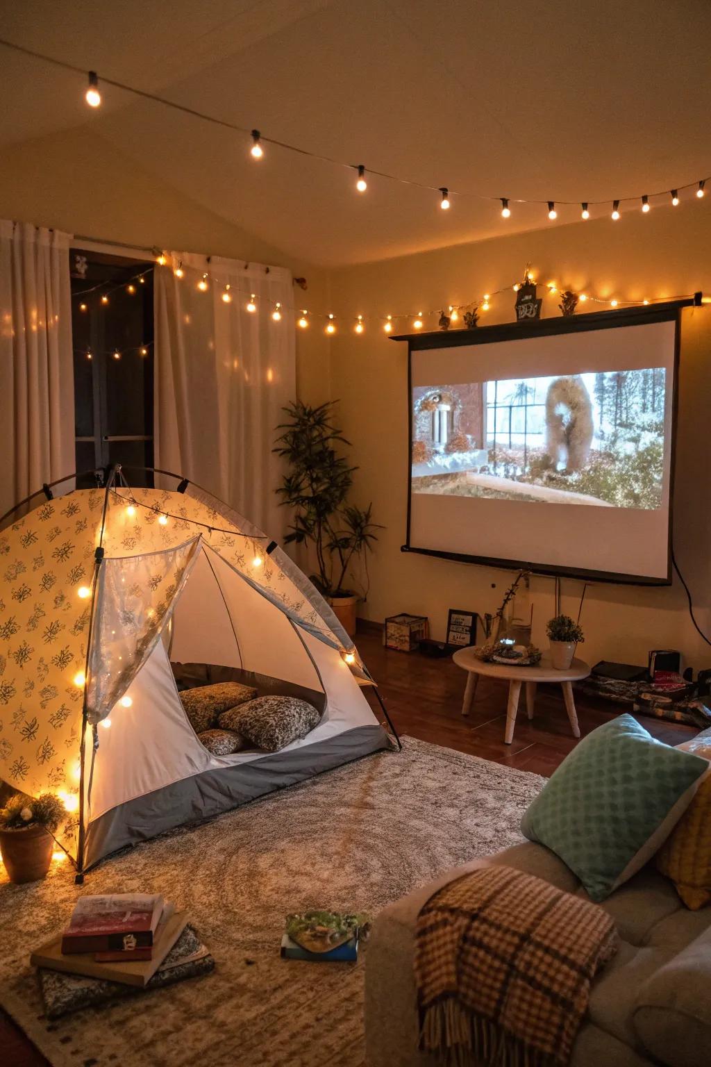 A relaxing living room escape for a tranquil anniversary.