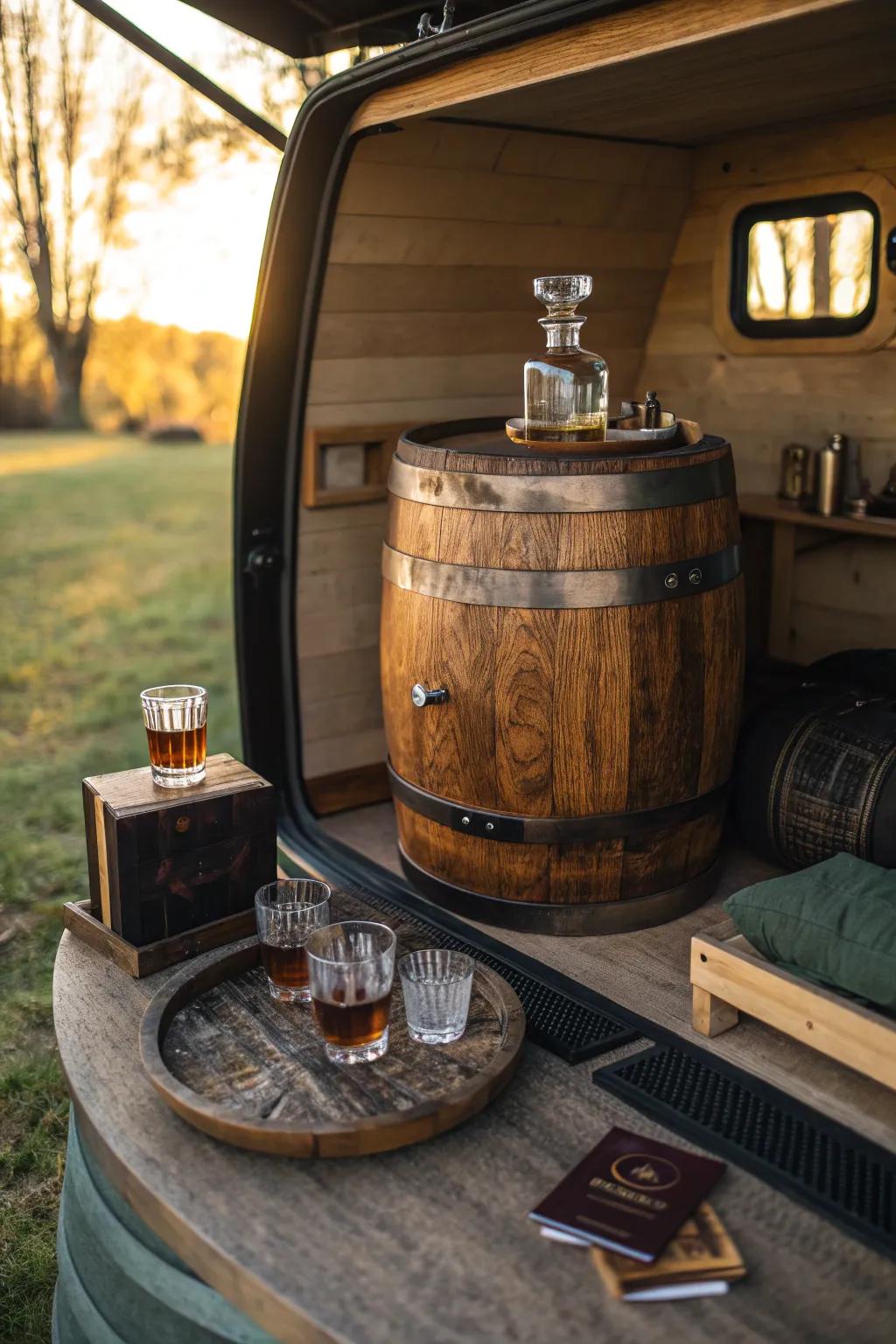 Formulate a condensed yet delightful wet bar space, effortlessly accommodating scaled-down areas.