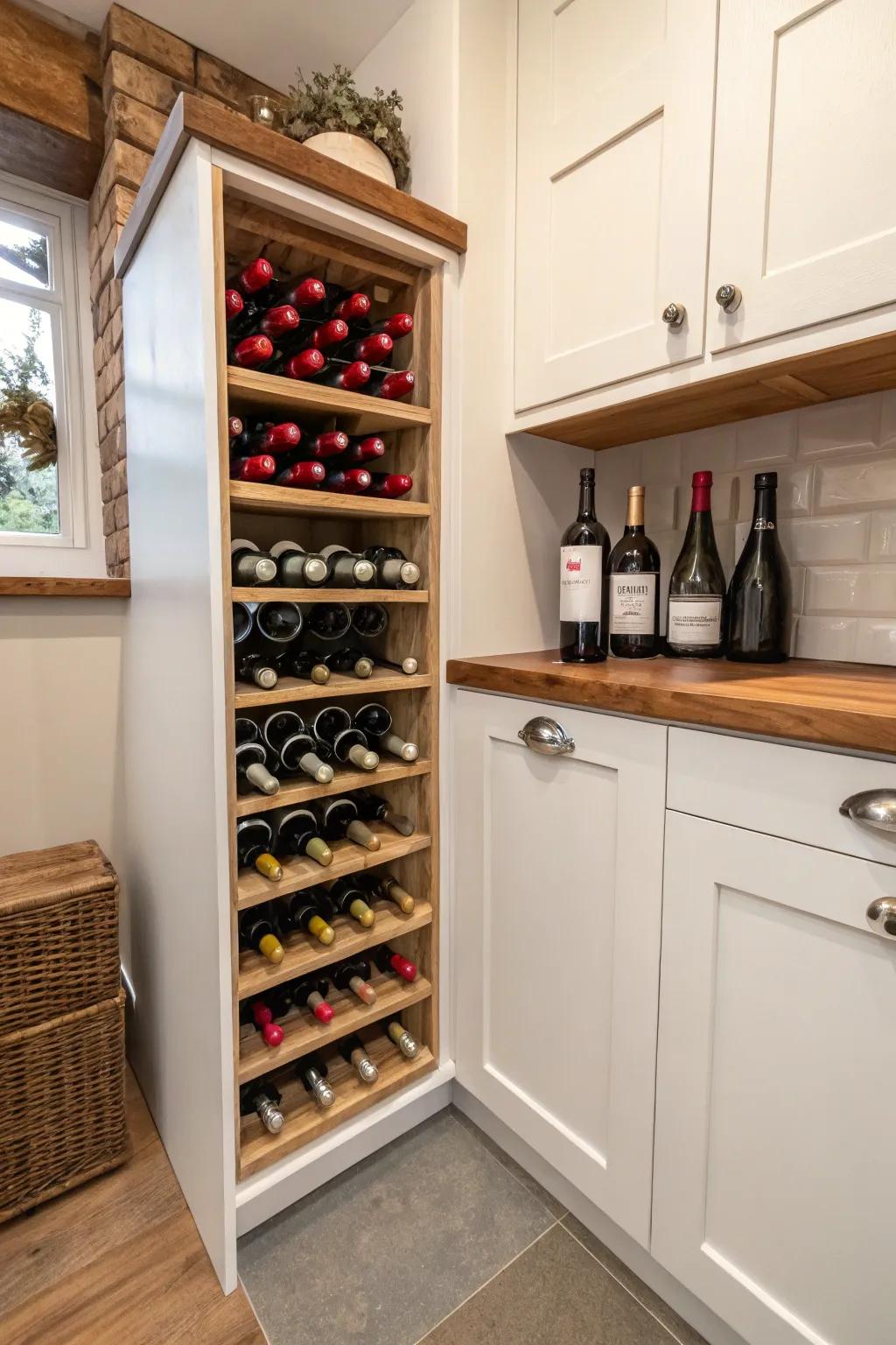 Upright storage solutions amplify efficiency in tight spaces.