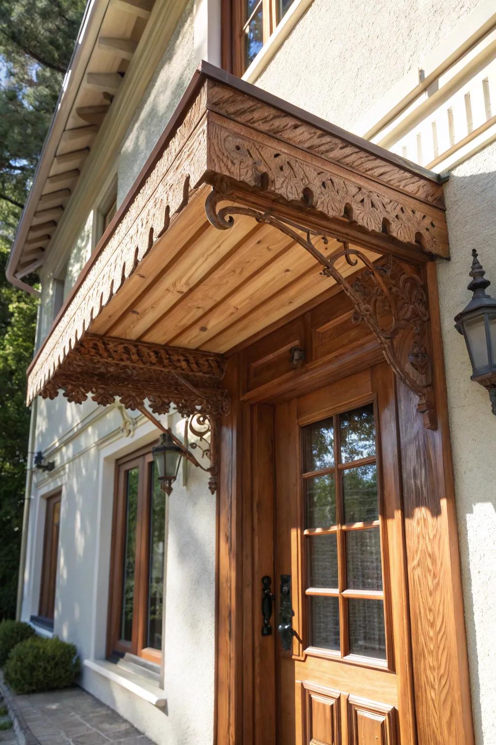 Raw lumber hues for a heartwarming salutation.