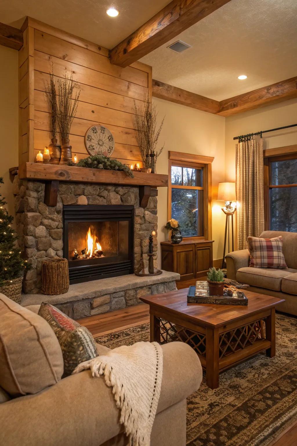 Natural shades to enhance your fireplace.