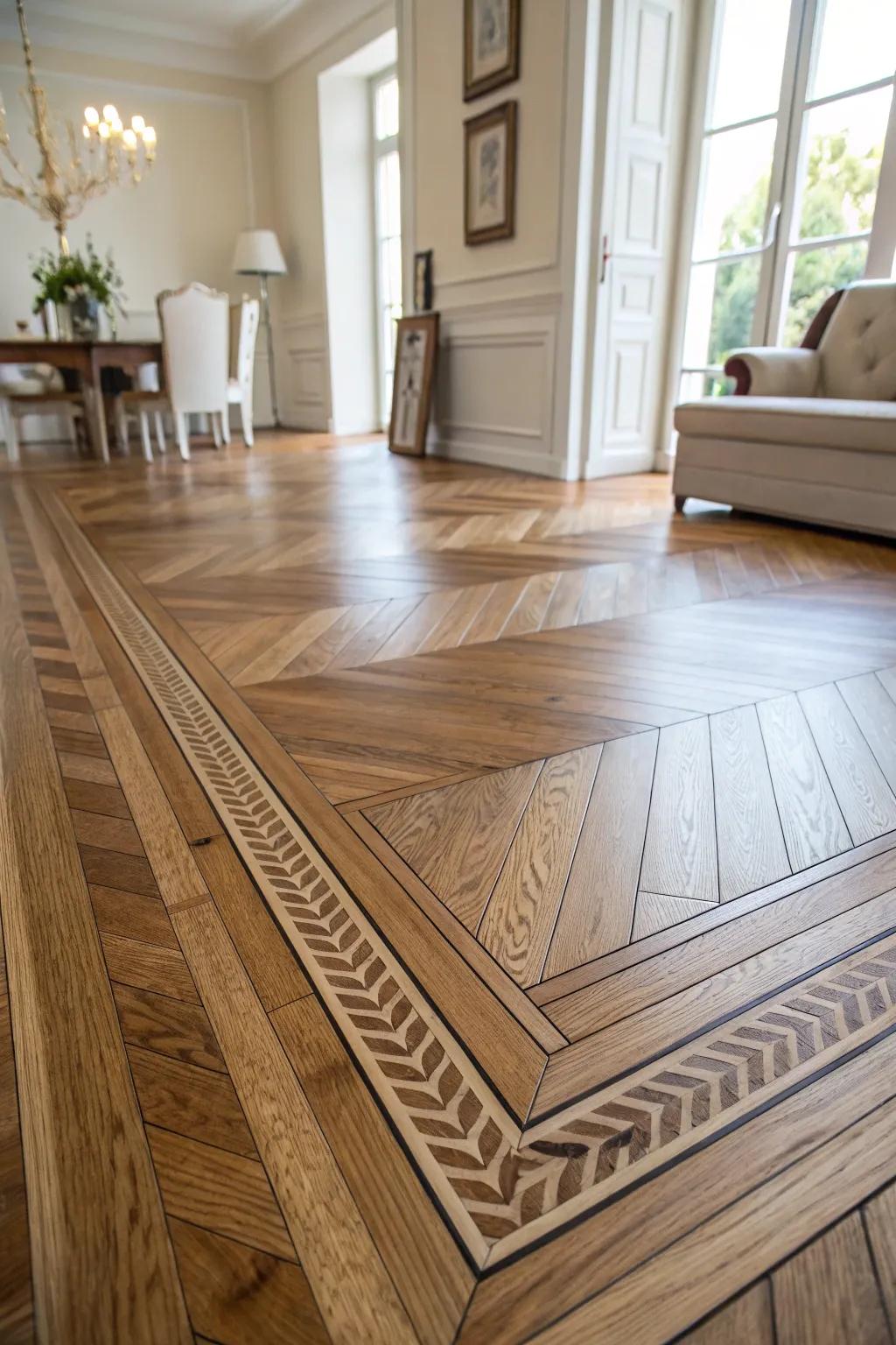 Basic straight-line perimeters accentuate room limits.