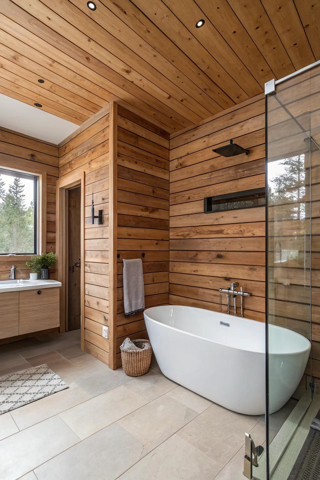 Fancy full-drop lapboard adds class to this bathroom.