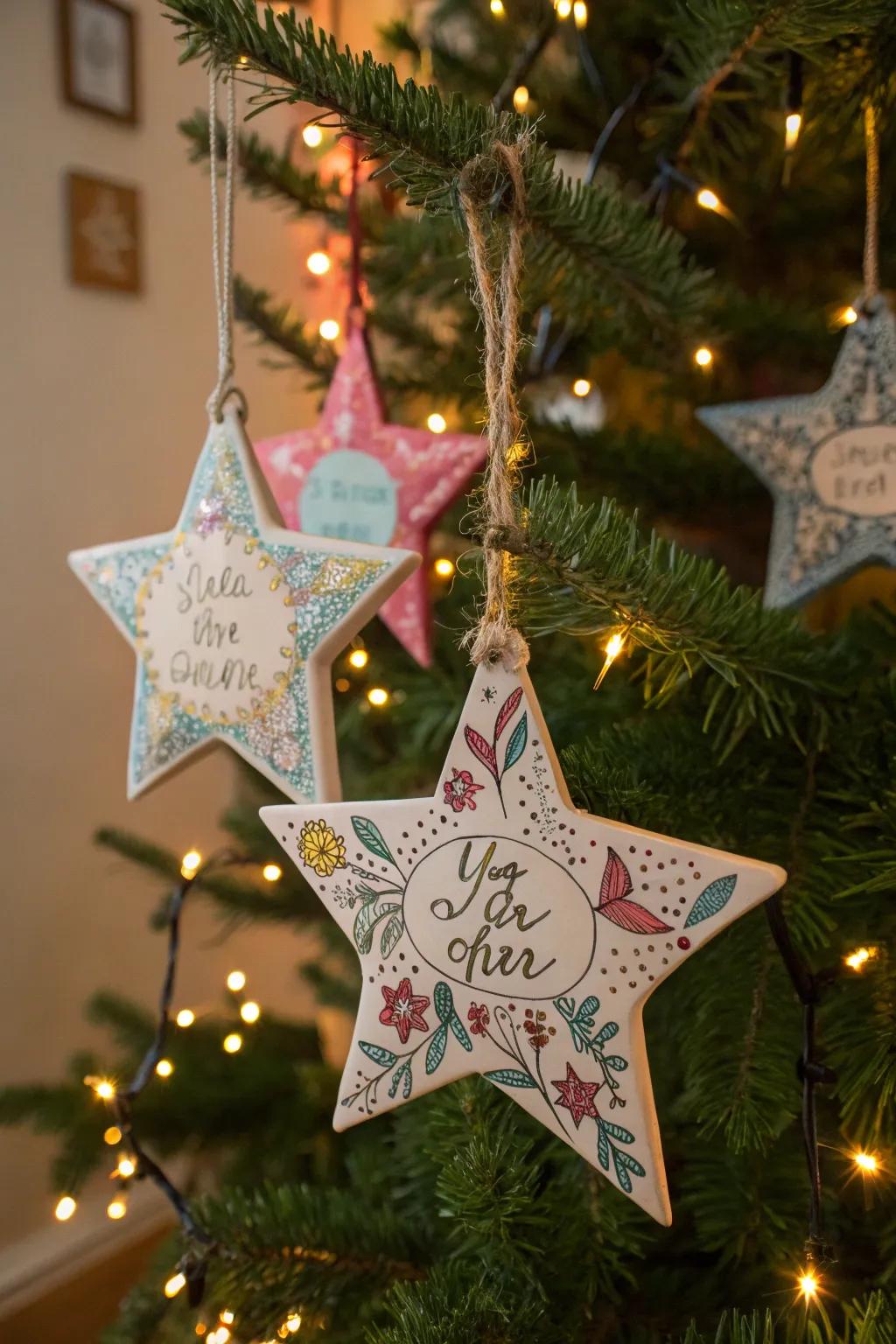 Add a personal touch with custom stellar baubles.