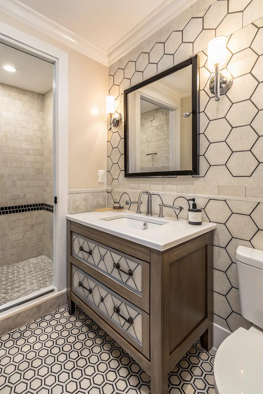 A blend of modern and classic elements creates timeless elegance.