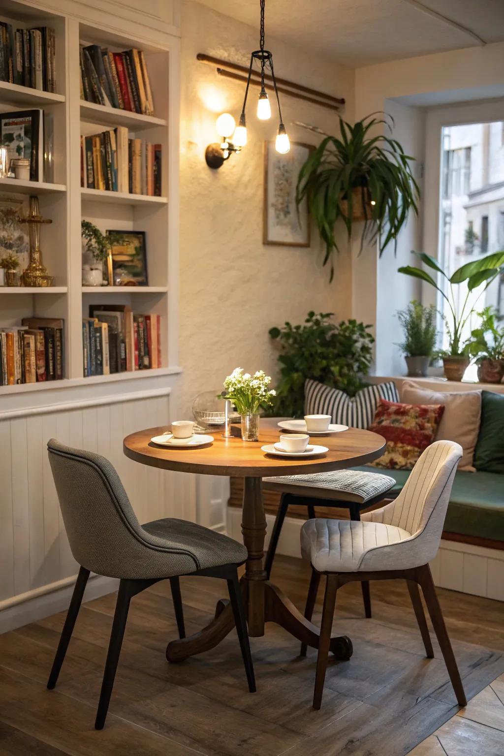Circular tables improve movement and flexibility.