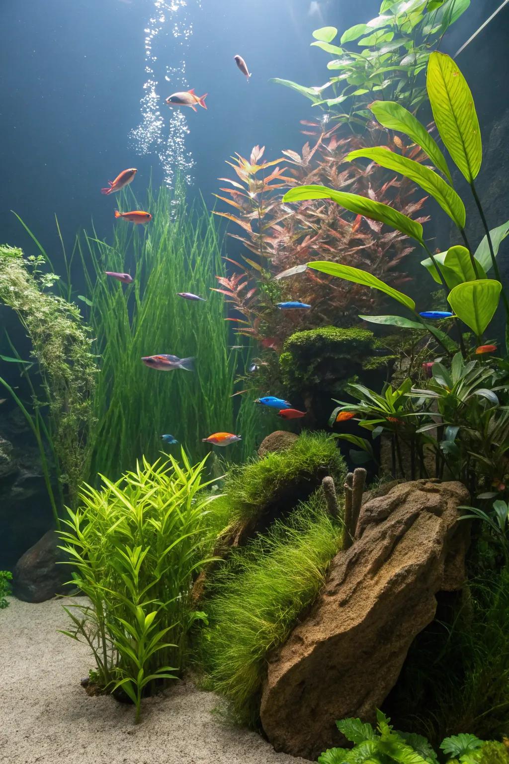 Tiered flora fashions an enthralling sense of profundity.