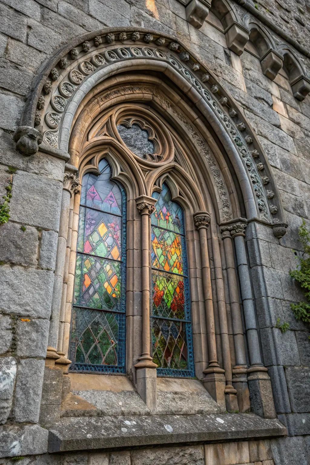 Gothic curves offer a dramatic and historical touch to any house.