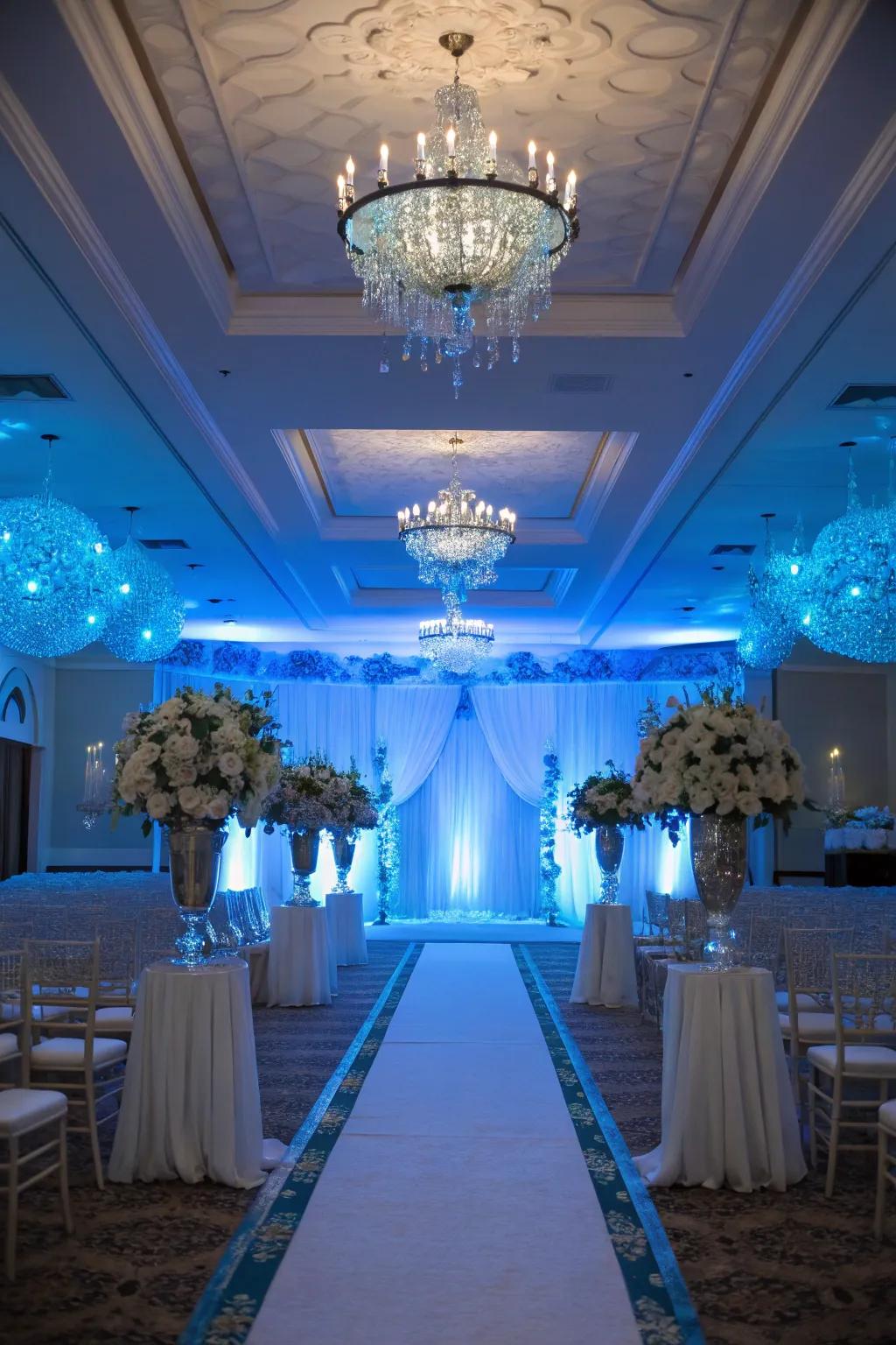 Gentle sky illumination repurposes your venue into a whimsical setting.