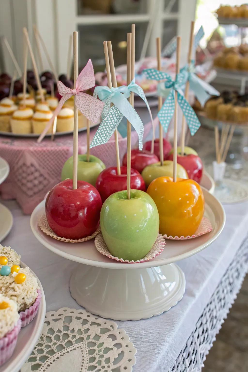 Pastel glazed spheres featuring ornamental accents.