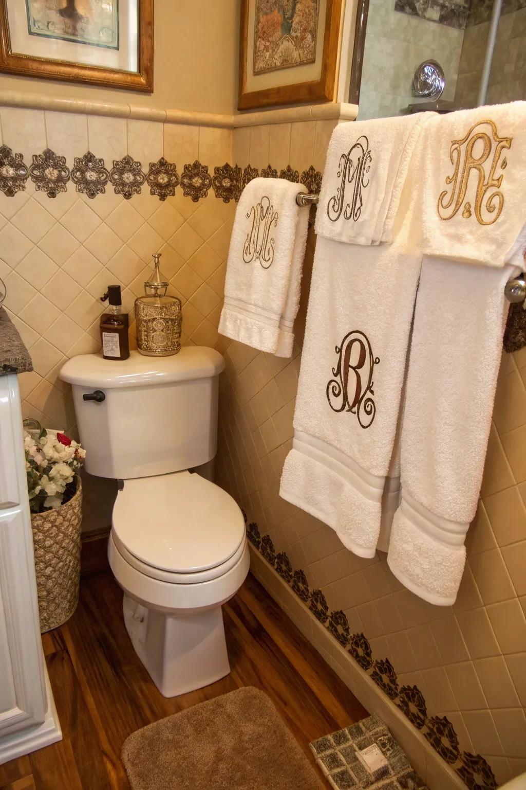 Customized accents making the bathroom uniquely yours.