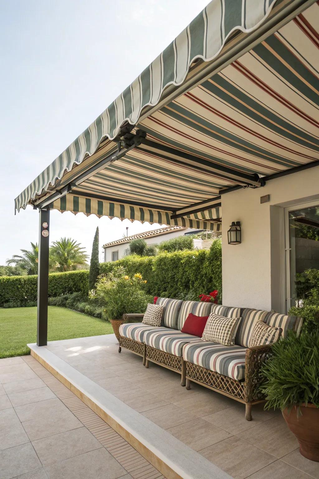 Express your style with designed awnings.