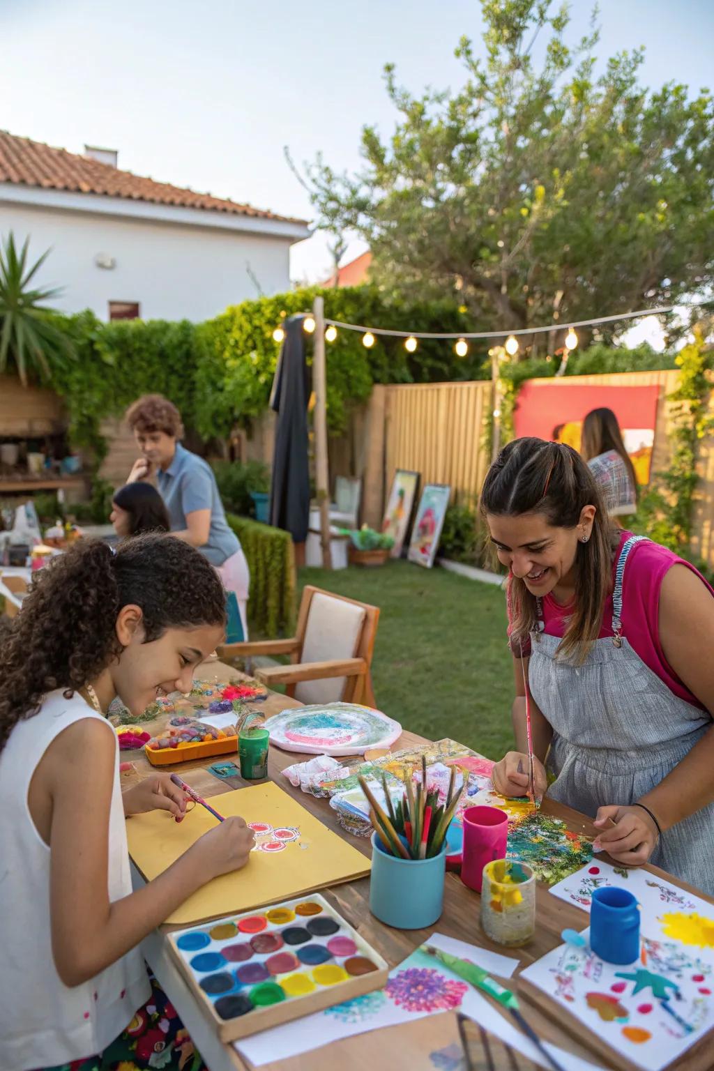 A creation hub introduces a personal touch to your party.