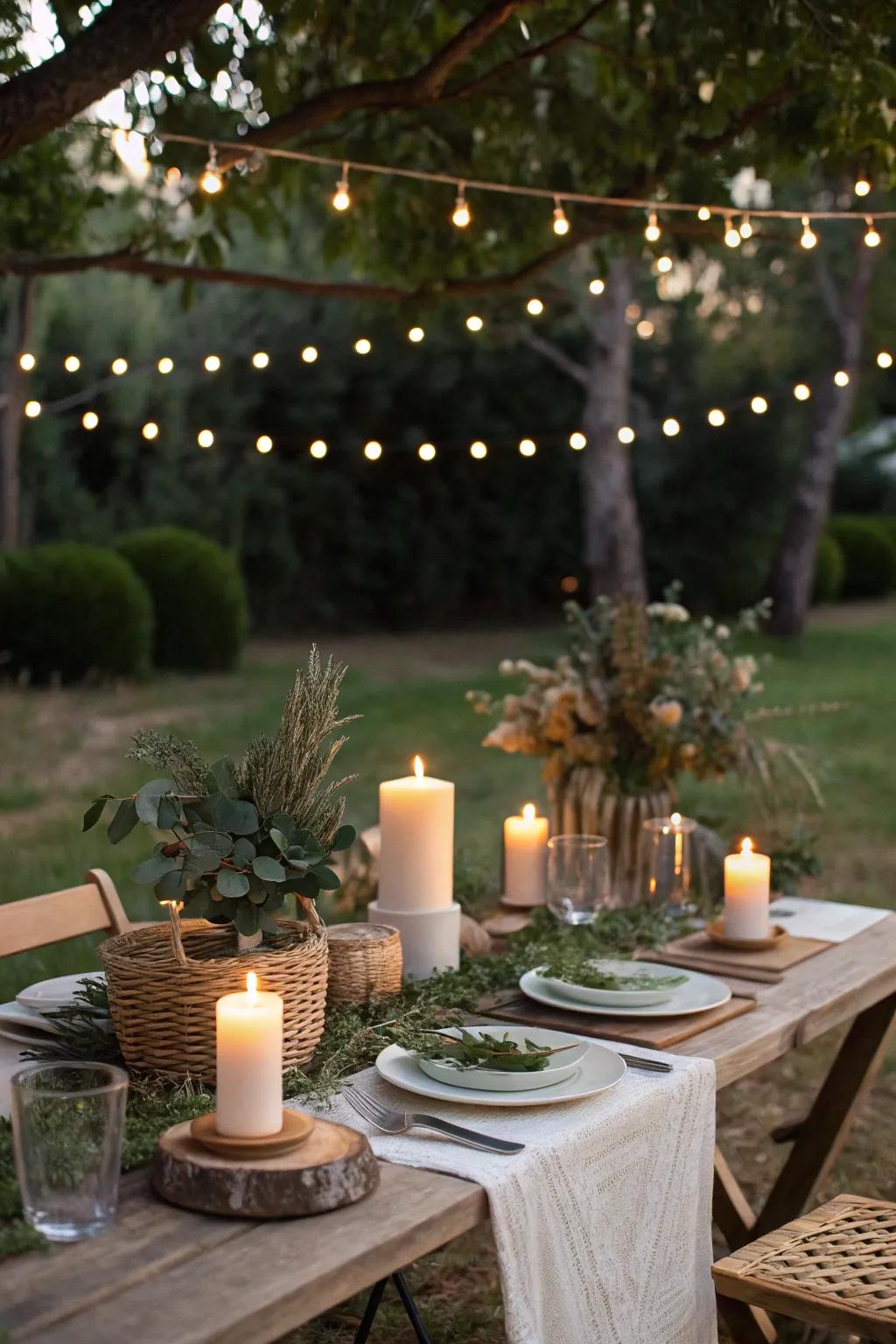A captivating tablescape dictates the ambiance for a delightful evening.