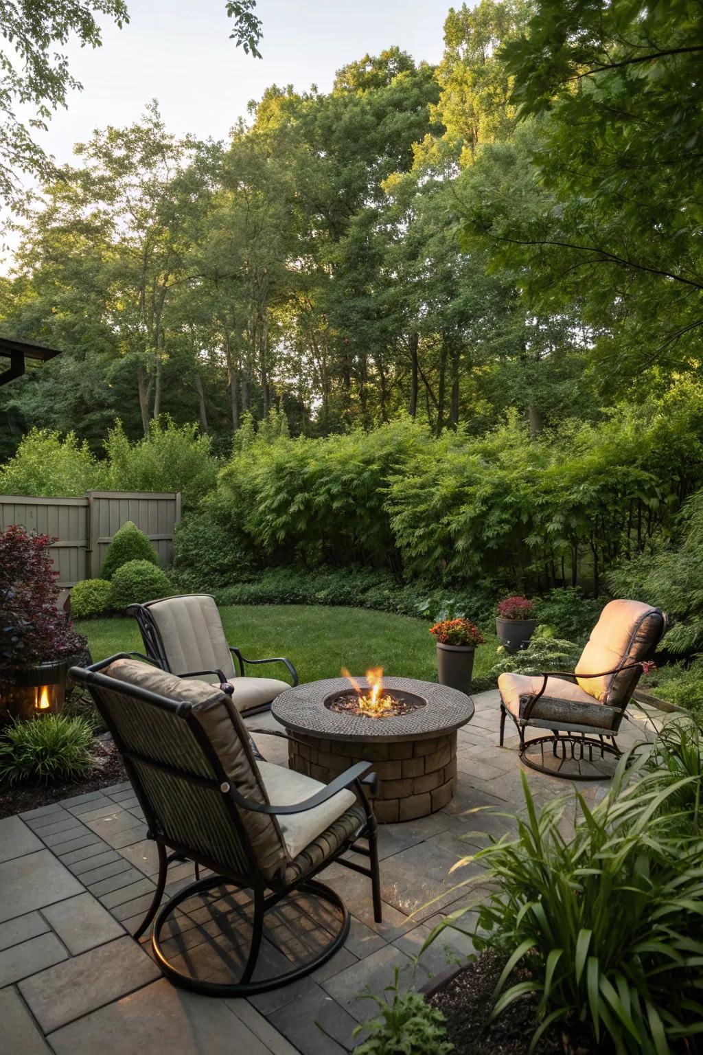 Bonfire tables deliver both warmth and an area to gather.