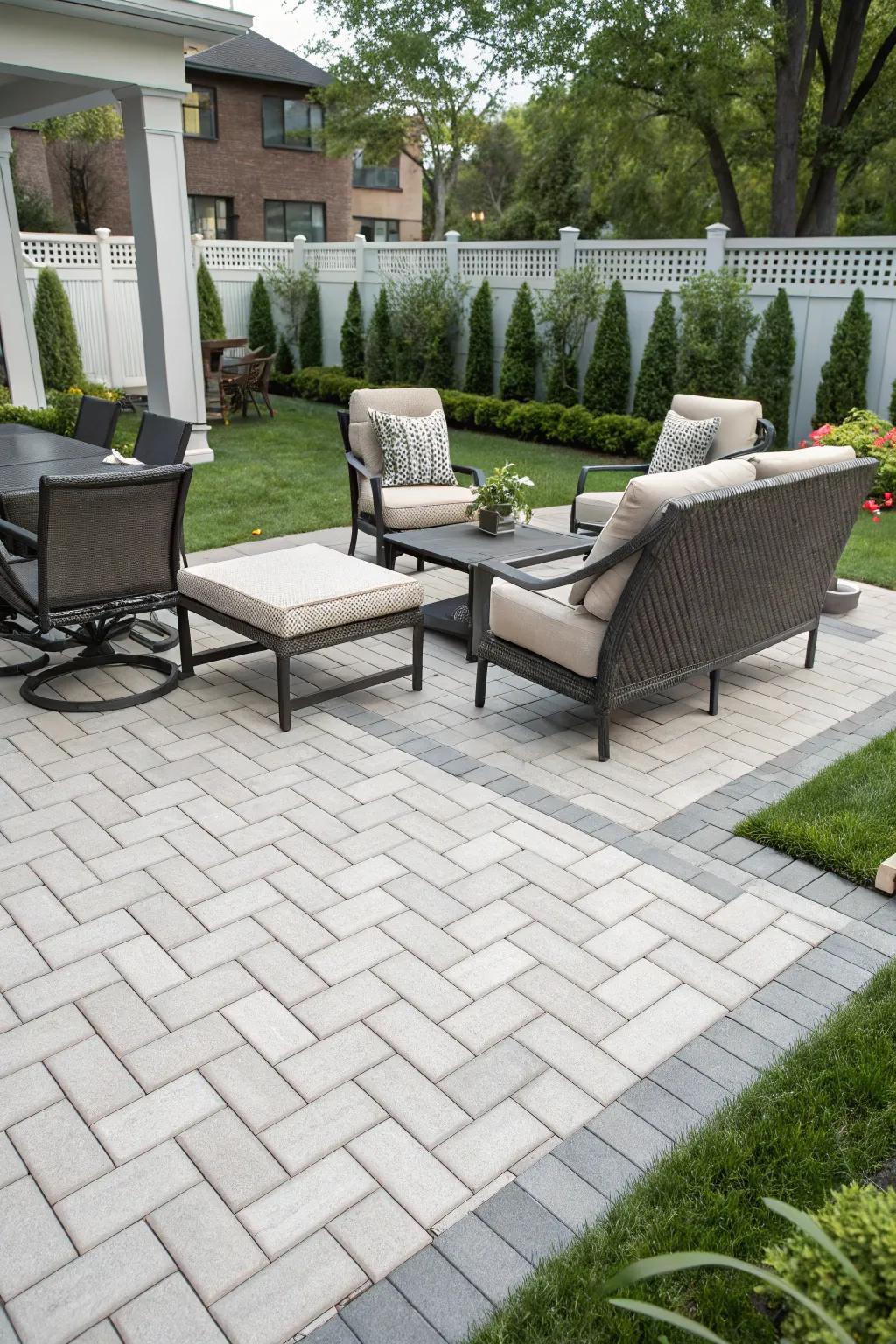 Exclusive paver designs can hoist the style of your patio.