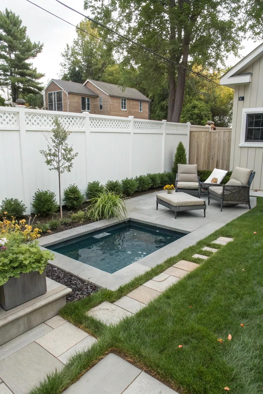 Maximize small spaces using a stylish plunge pool.