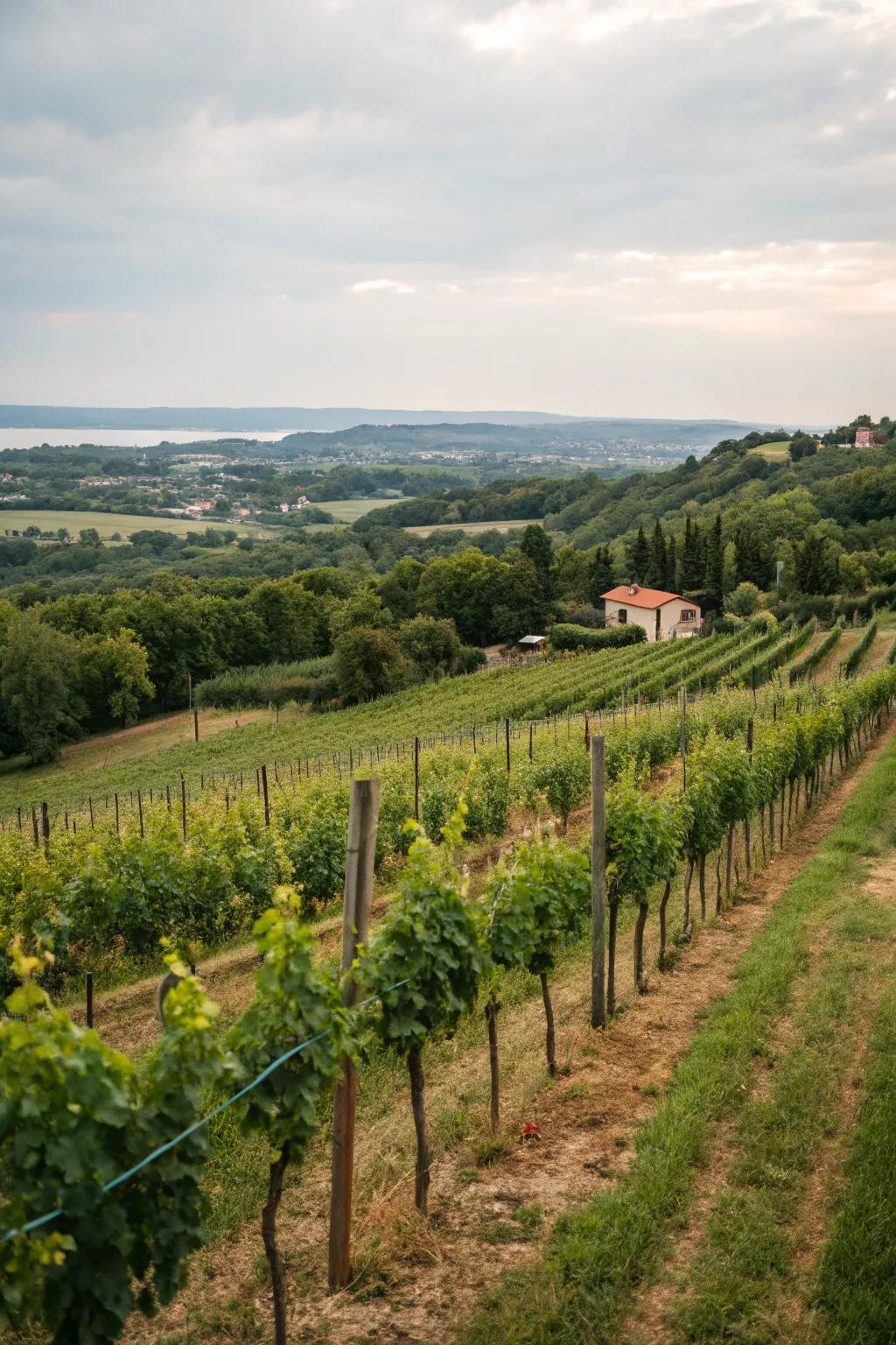 Slope-side vineyards offer innate advantages.
