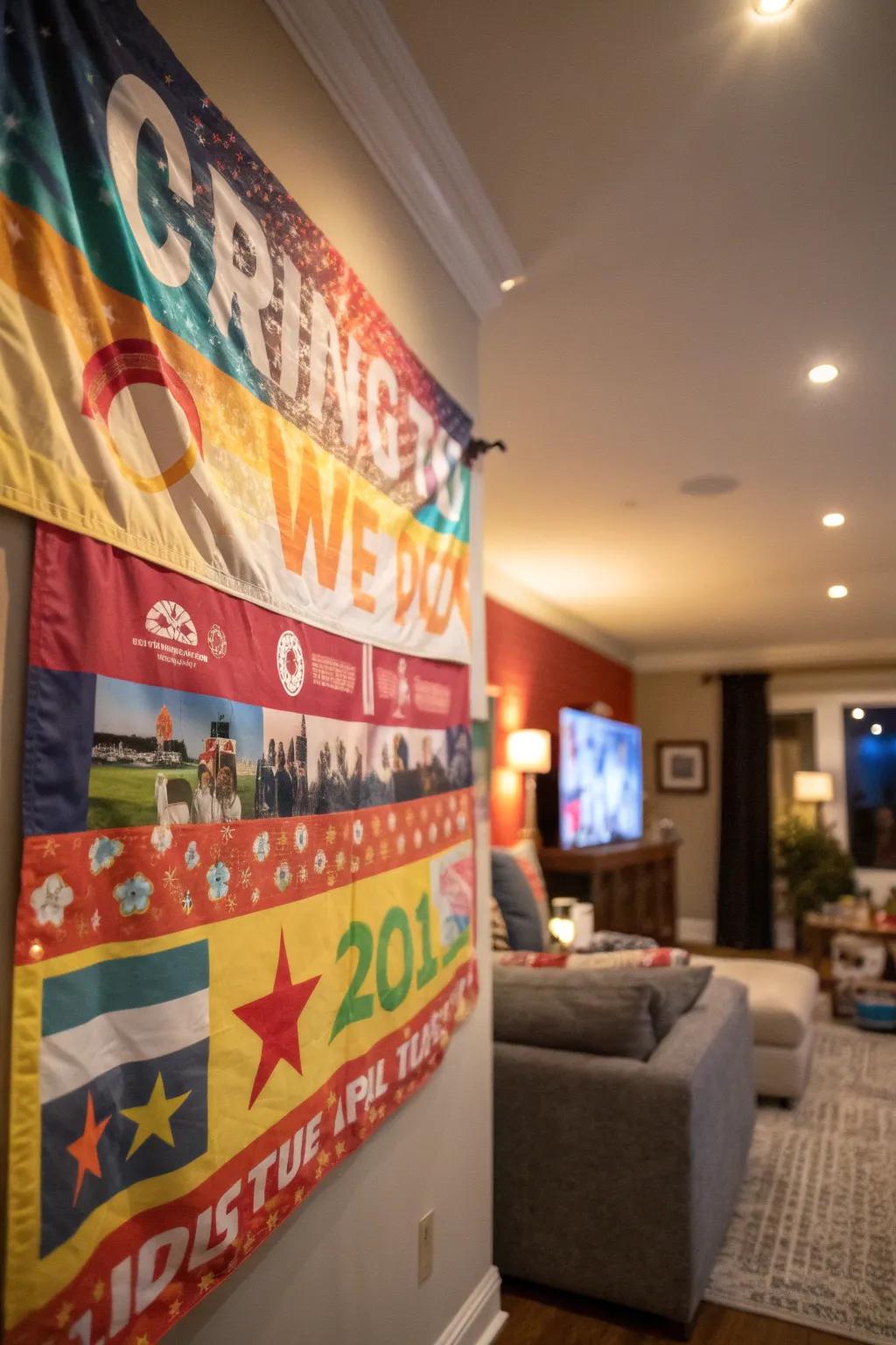 Layered text and graphics add depth and visual appeal.