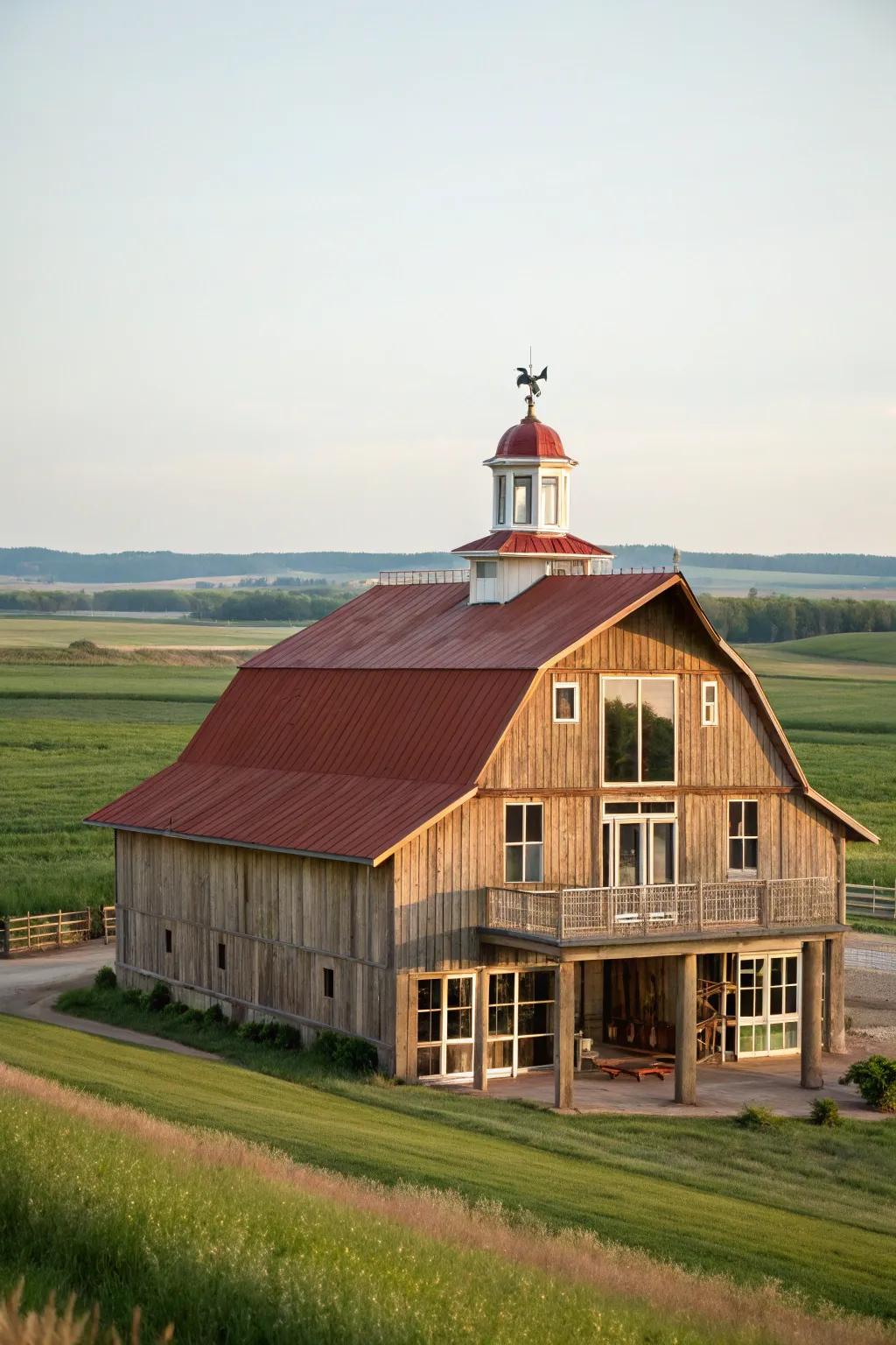 Innovative structures such as cupolas add character and function.
