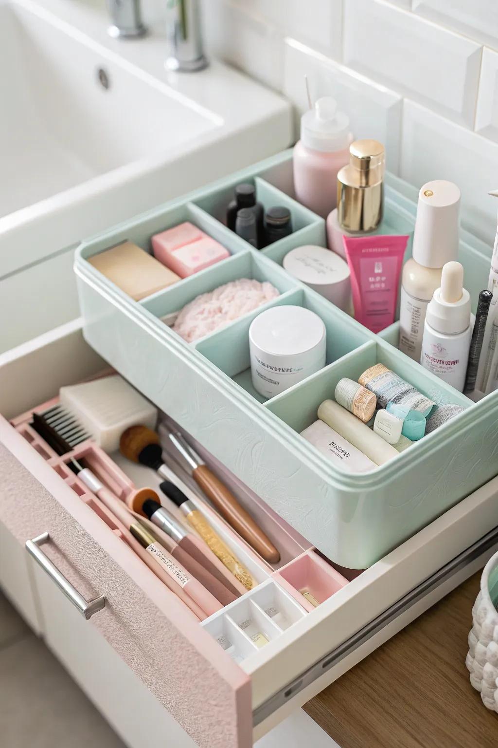 Stackable containers provide efficient multi-layered storage solutions.